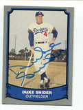 Duke Snider Signed 1988 Pacific Legends HOF COA