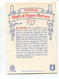 Al Kaline Signed 1983 Donruss HOF Heroes COA