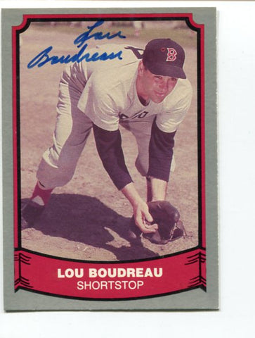 Lou Boudreau Signed 1988 Pacific Legends HOF COA