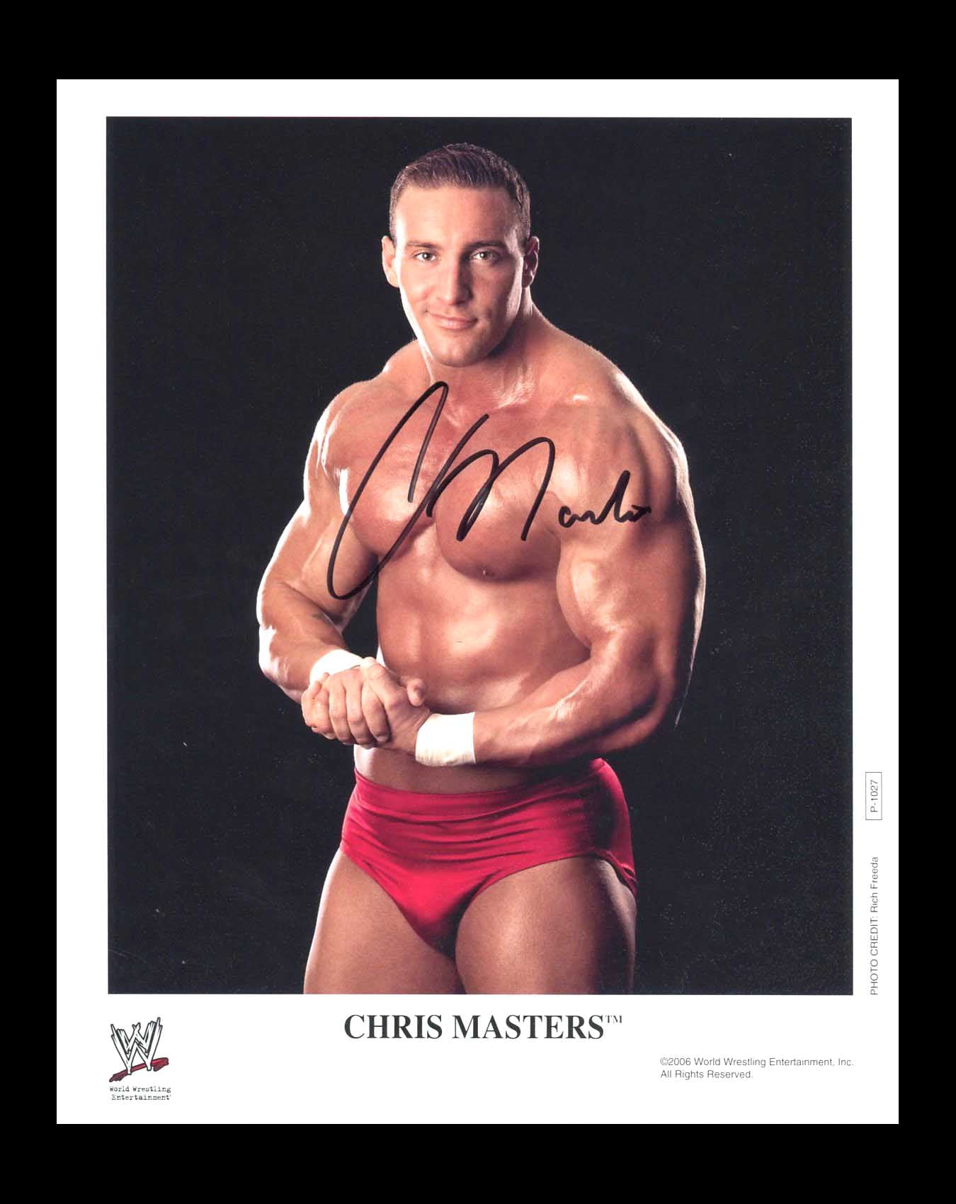 Chris Masters Official WWE Signed Promo 2006 Photo COA
