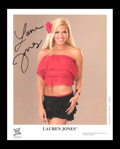 Lauren Jones Official WWE Signed Promo 2005 Photo COA