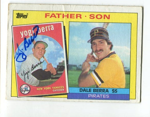 Yogi Berra 1983 Topps Signed Father Son COA