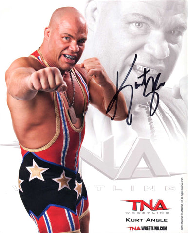 Kurt Angle Official TNA Promo Signed Photo COA