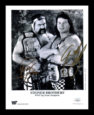 The Steiner Brothers (Scott & Rick) Pose 4 Dual Signed Photo JSA COA