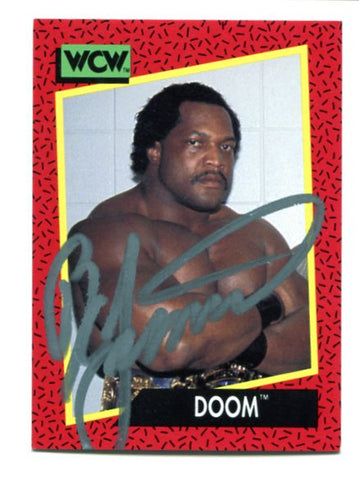 Ron Simmons (Doom) 1991 WCW Impel Card #149 Signed