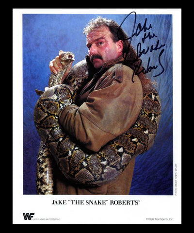 Jake The Snake Roberts Pose 8 Signed Photo COA