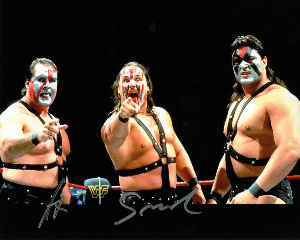 Demolition Ax & Smash Pose 1 Dual Signed Photo COA