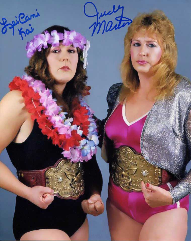 Judy Martin & Leilani Kai (Glamour Girls) Signed Photo COA