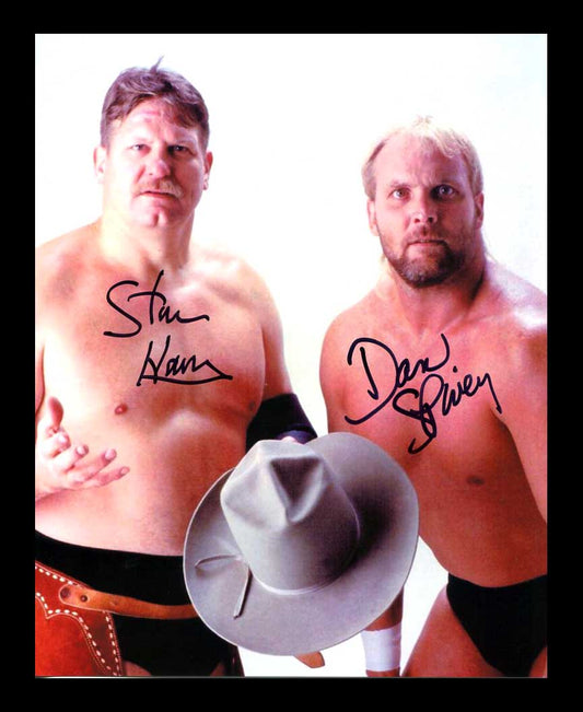 Stan Hansen & Danny Spivey Pose 1 Dual Signed Photo COA