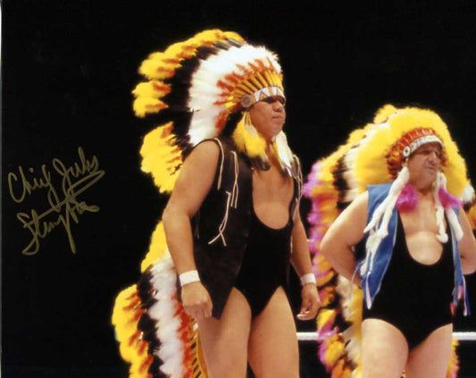 Chief Jules Strongbow Signed 8x10 Color Photo (Comes w/COA)