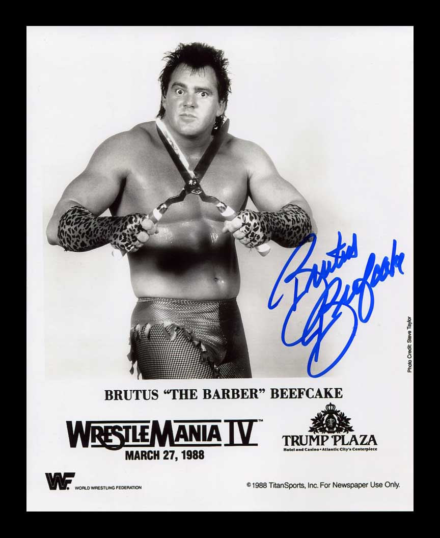 Brutus Beefcake Pose 3 Signed Photo COA