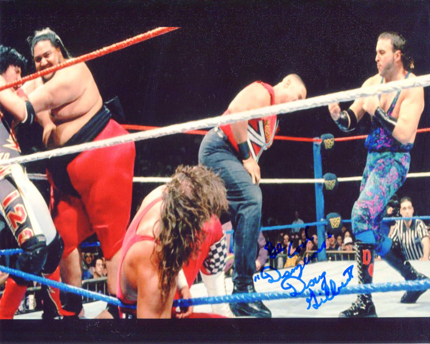 Doug Gilbert Pose 2 Signed Photo Inscribed (Photo Grainy)