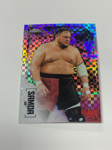Samoa Joe 2020 WWE Topps Chrome X-Fractor Card #56