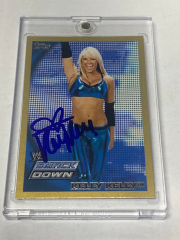 Kelly Kelly 2010 SIGNED WWE Topps Gold #26/50