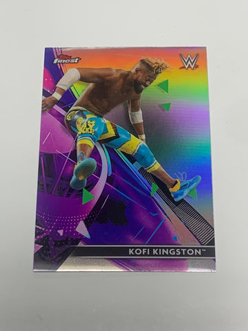 Kofi Kingston 2021 WWE Topps Finest REFRACTOR #19