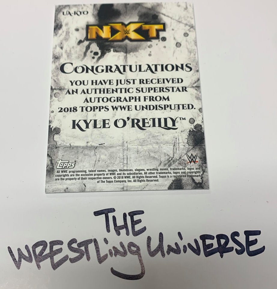 Kyle O'Reilly 2018 WWE Topps Undisputed Green Signed #/50