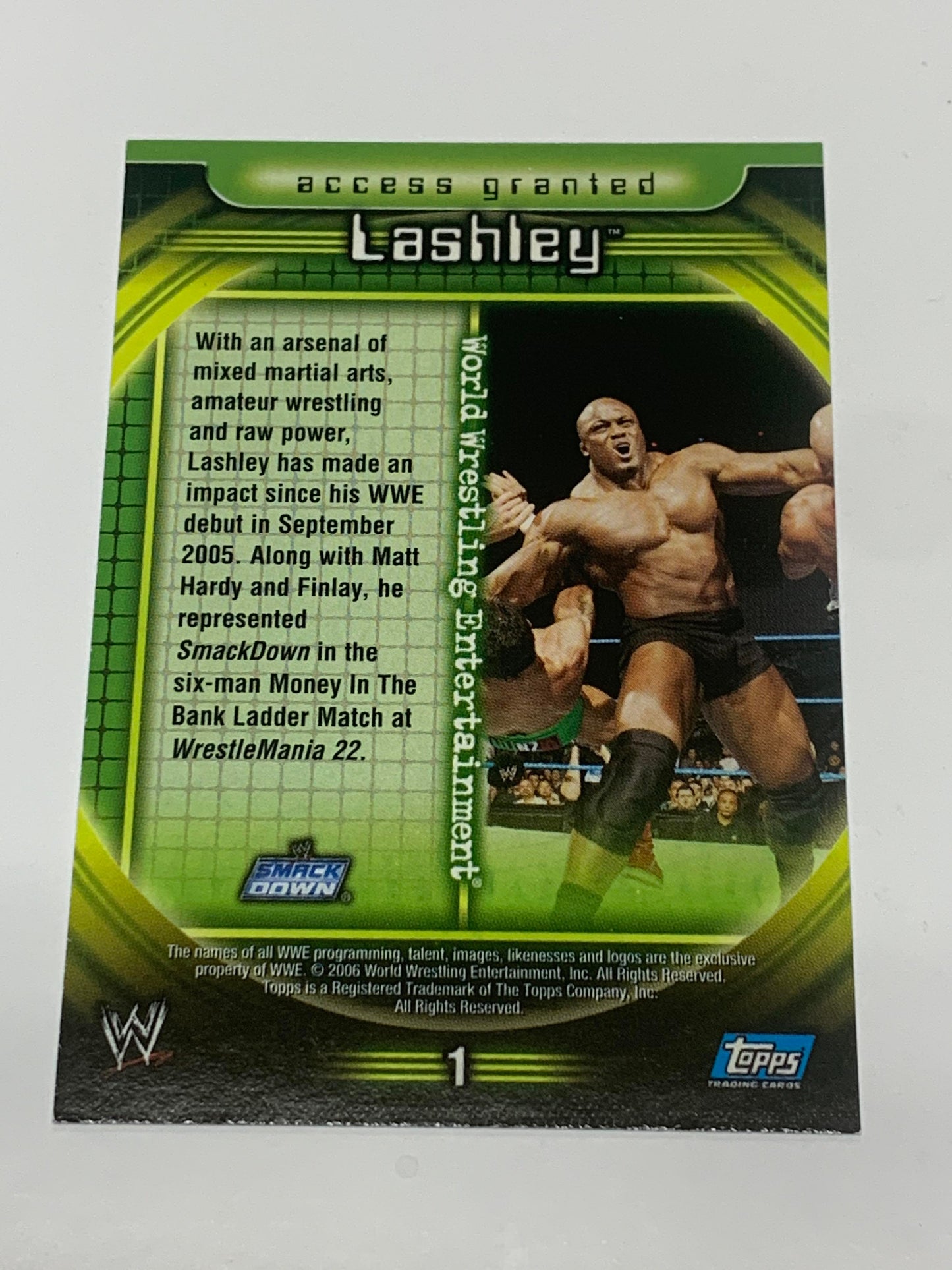 Bobby Lashley 2006 Topps Rookie Card #1