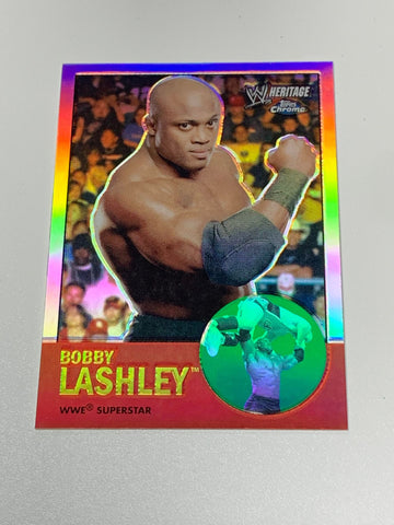 Bobby Lashley 2007 WWE Topps Chrome Heritage REFRACTOR #34