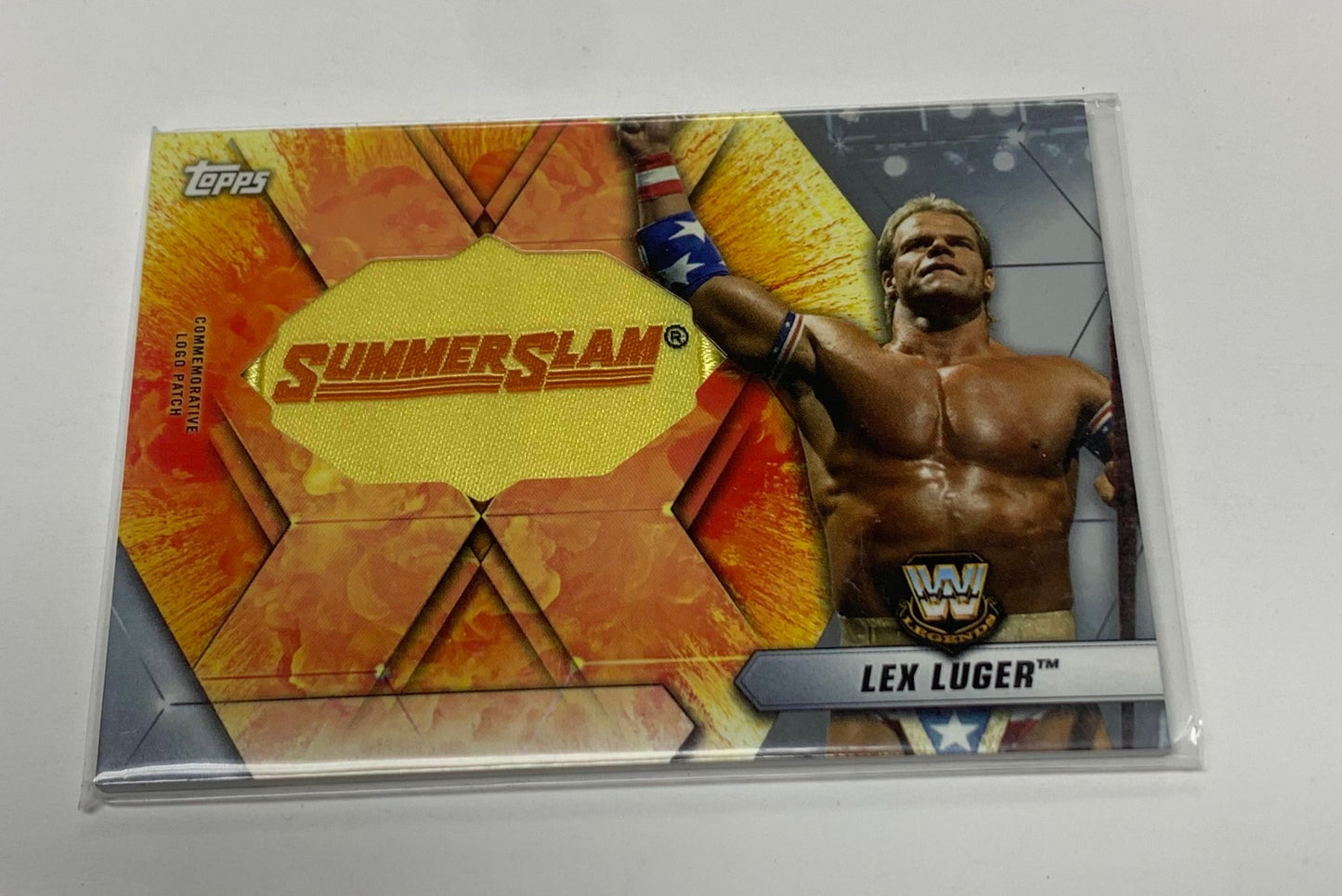 Lex Luger 2019 WWE Topps 1993 Summerslam Commemorative Logo Patch #/25