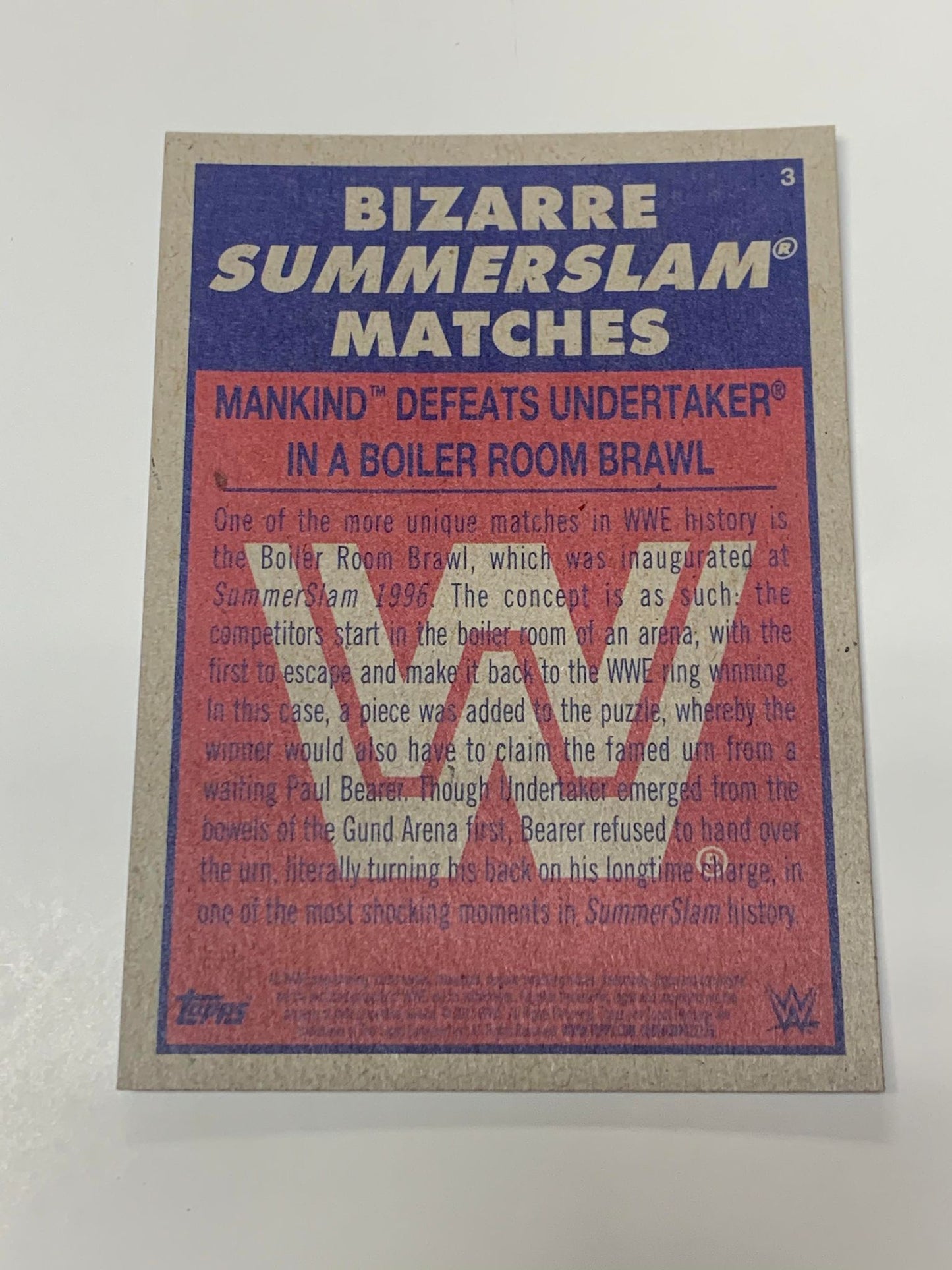 Mankind 2017 WWE Topps Summerslam Card #3