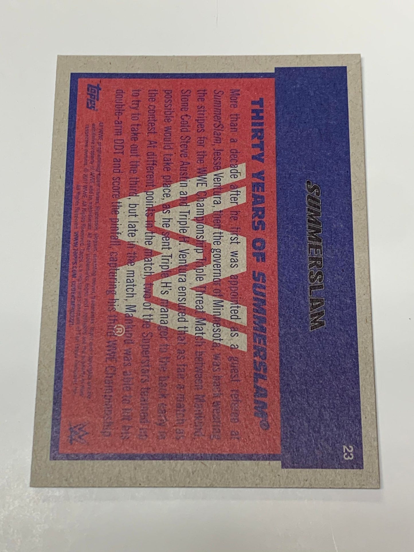 Mankind 2017 WWE Topps Summerslam Card #23