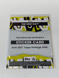 New Day 2021 Topps Heritage Sticker Card #S-18