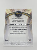 Tegan Nox 2020 WWE Woman’s Division On Card Auto RC #150