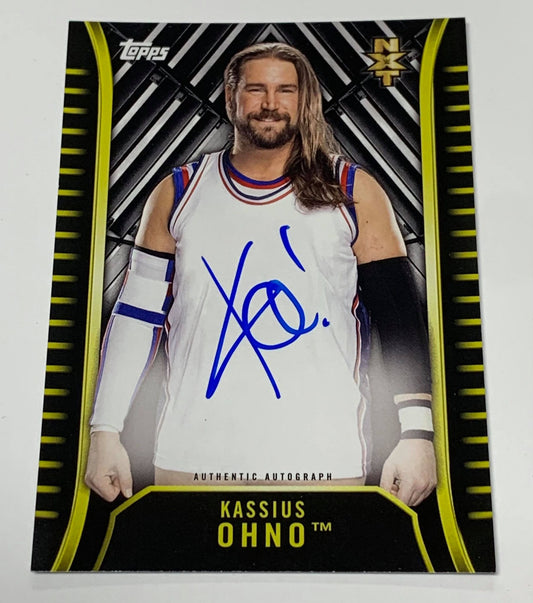 Kassius Ohno (Chris Hero) Topps 2018 WWE NXT Signed Card