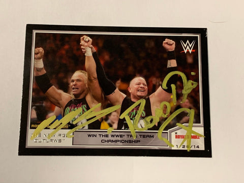 New Age Outlaws Signed 2014 Topps Card COA