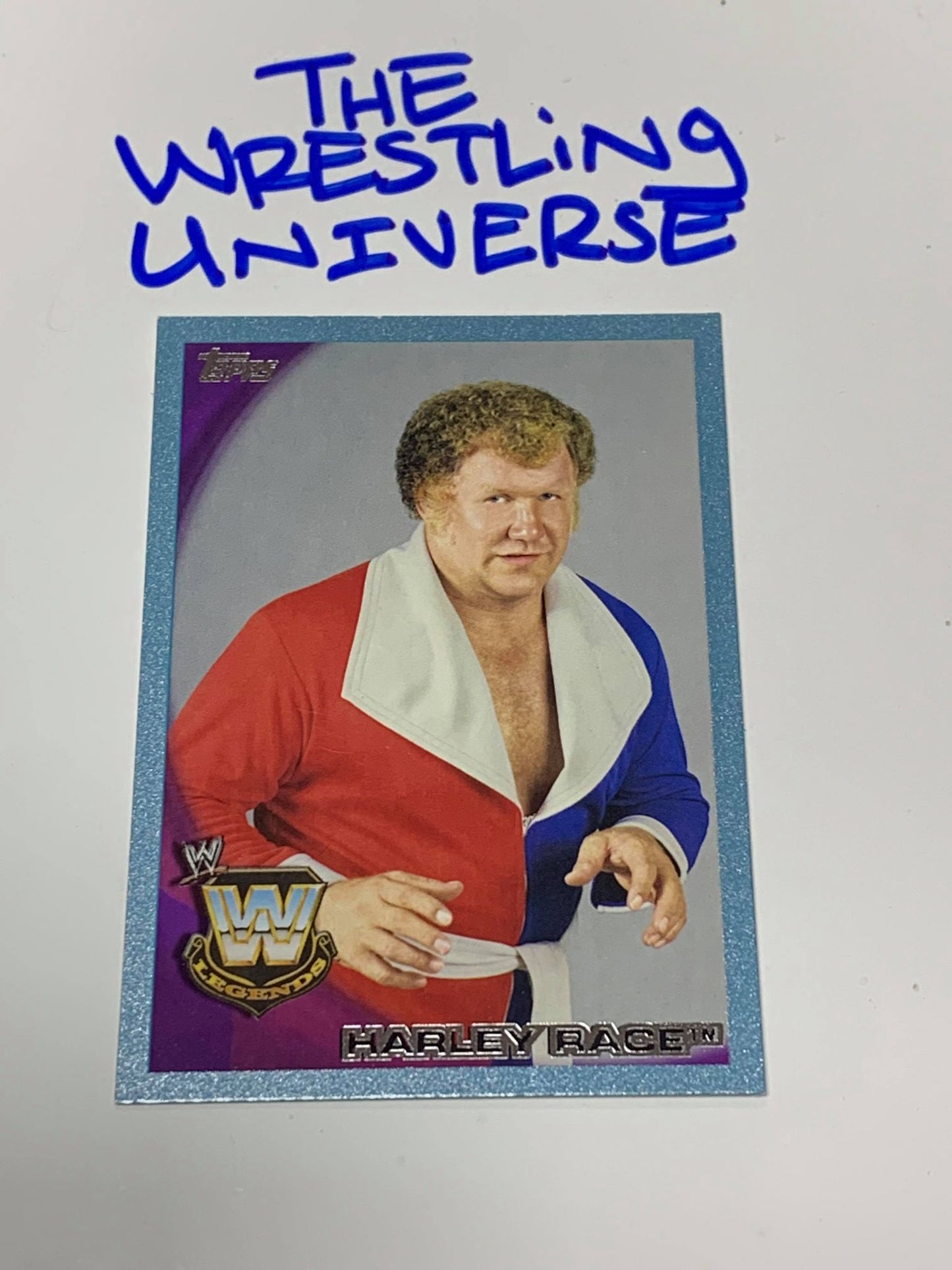 Harley Race WWE 2010 Topps Blue Parallel #92 Serial #1115/2010