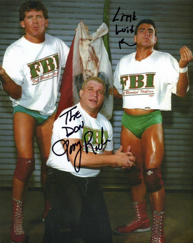 Tommy Rich "The Don" & Little Guido FBI Dual Signed ECW Photo COA