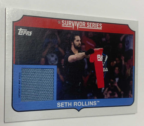 Seth Rollins 2018 WWE Topps Survivor Series Event Used Mat Canvas Relic #/299