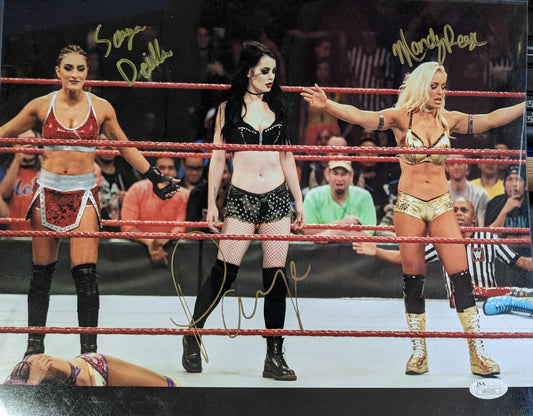 Sonya Deville Paige Mandy Rose 11x14 Signed Photo COA (w/Toploader)