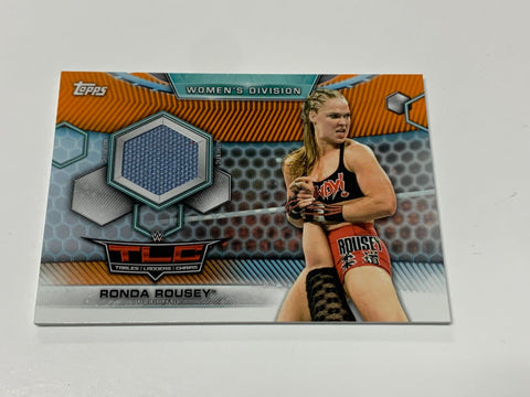 Ronda Rousey 2019 WWE Topps TLC 2018 Event-Used Mat Relic #32/50
