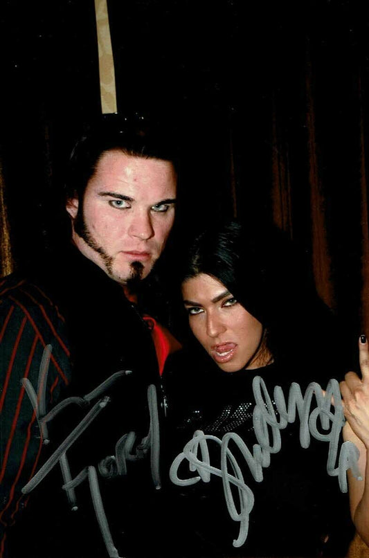 Kevin Thorn & Ariel (Shelly Martinez) Dual Signed Candid Photo COA