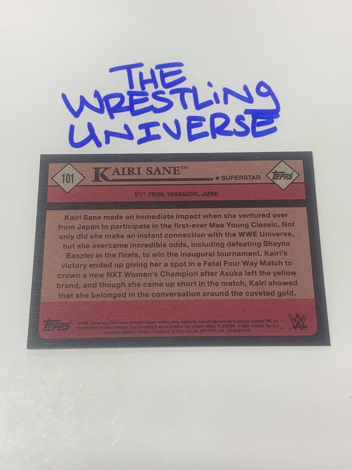 Kairi Sane WWE NXT 2018 Topps “Future Stars” Rookie #101