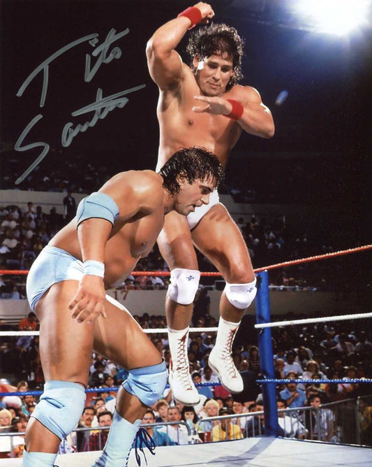 Tito Santana Signed Photo Pose 5 COA
