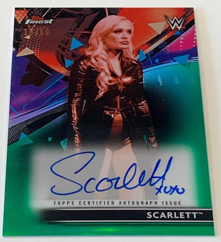 Scarlett 2021 WWE Topps Chrome GREEN REFRACTOR AUTO #/99