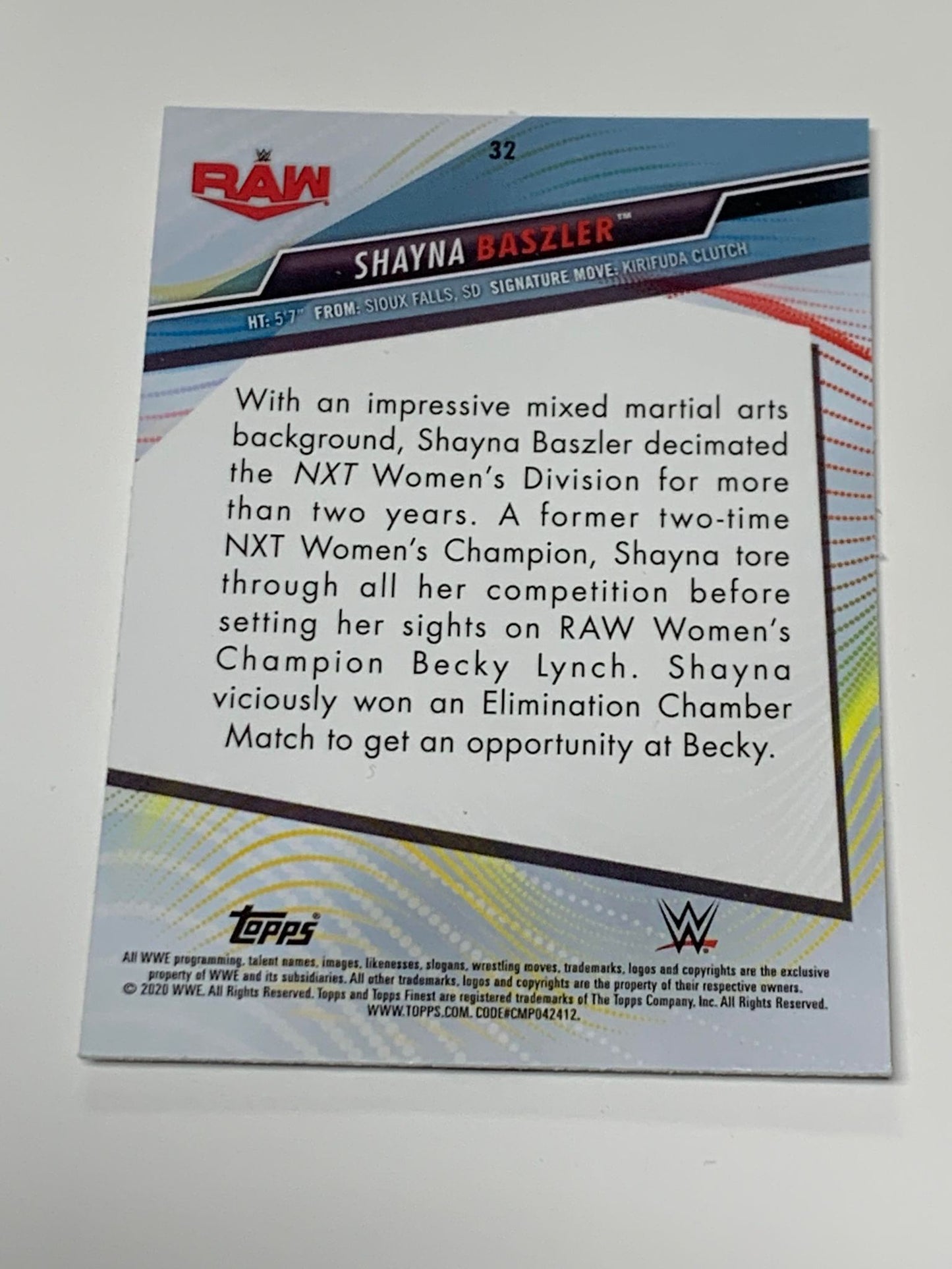 Shayna Brazier 2020 WWE Topps Finest X-Fractor Card #32