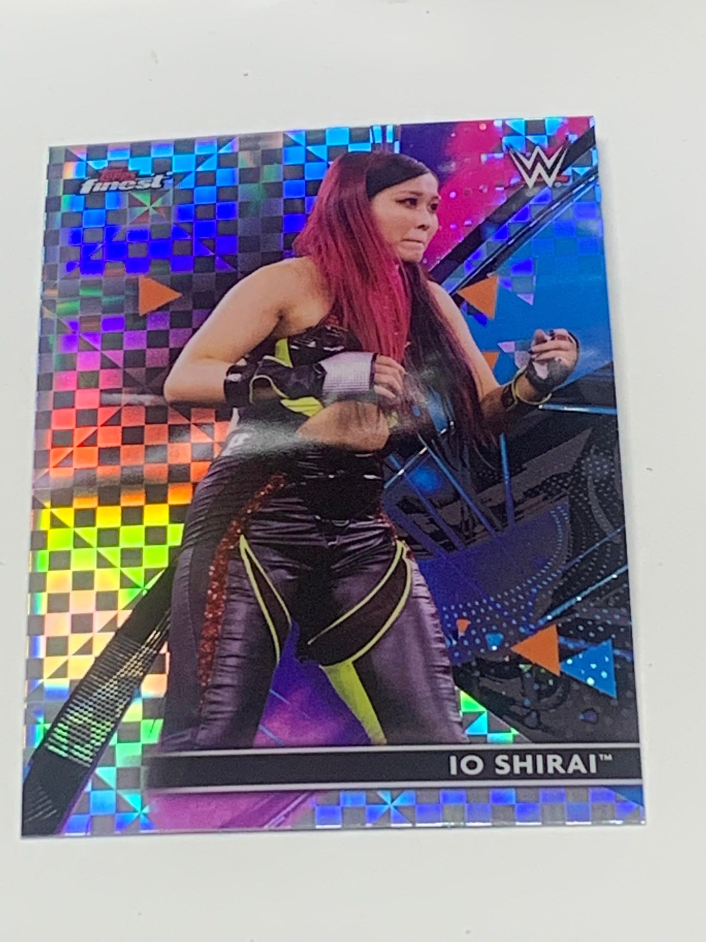 Io Shirai 2021 WWE Topps Finest X-Fractor Card #85
