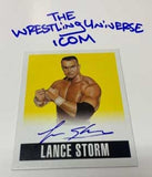 Lance Storm Signed “On Card” 2014 Leaf Card #’ed 63/99