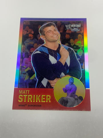 Matt Striker 2007 WWE Topps Chrome Heritage REFRACTOR Card #12