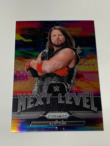 AJ Styles 2022 WWE Prizm “Next Level” Insert Card #13