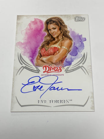 Eve Torres 2015 WWE Topps Undisputed Authentic Divas Signed