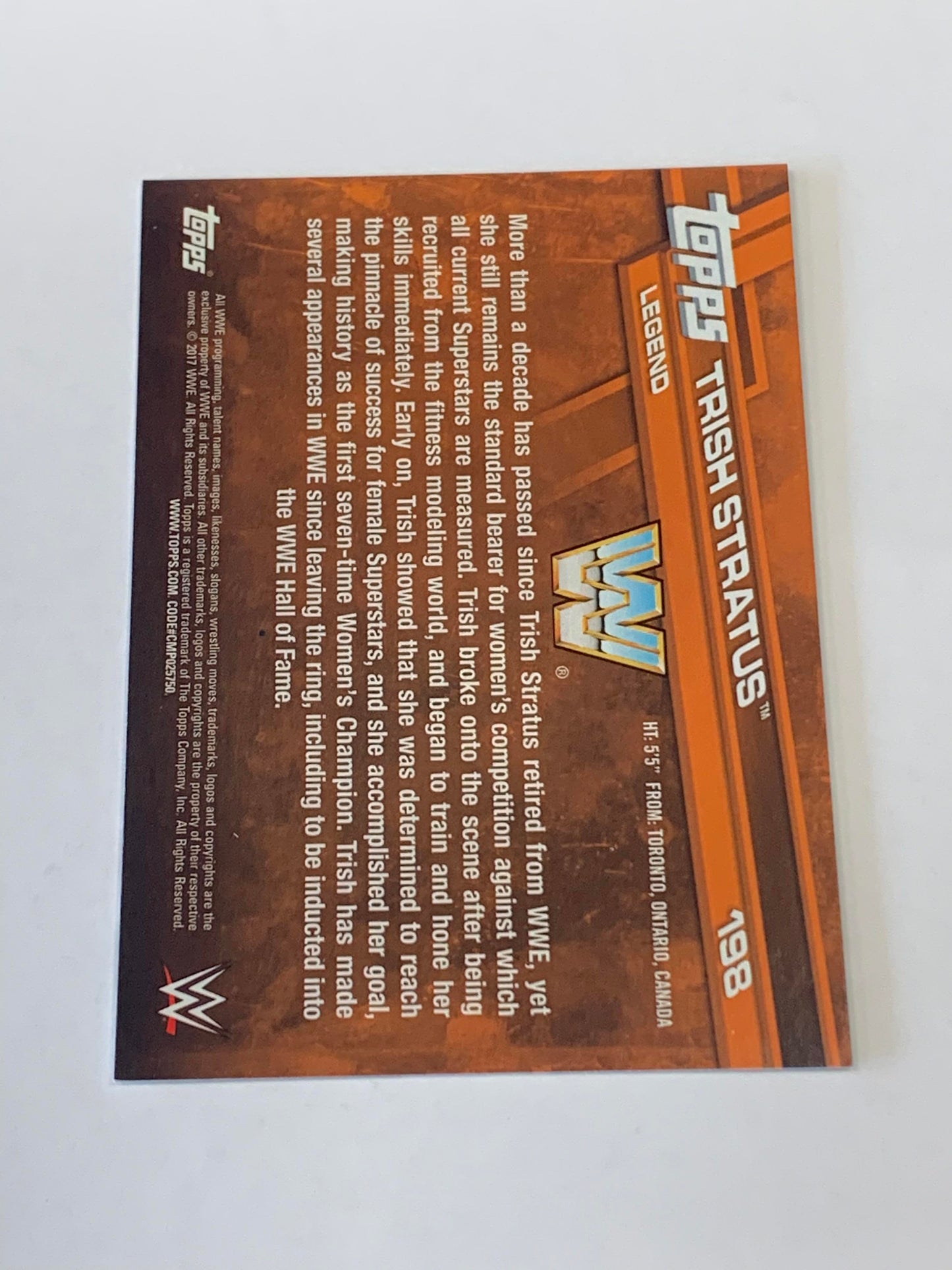 Trish Stratus 2017 WWE Topps Card #198