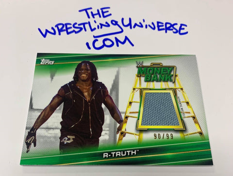 R-Truth 2019 WWE Topps Money In The Bank 2015 Event Used Mat Relic #/99