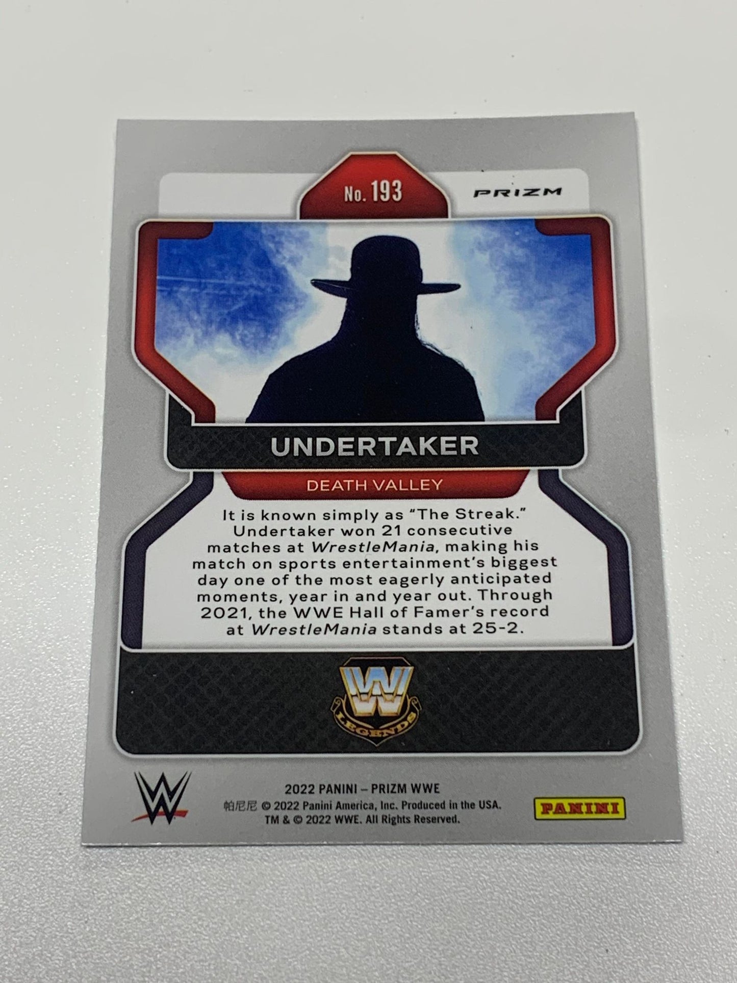 Undertaker 2022 WWE Prizm Red White & Blue #193