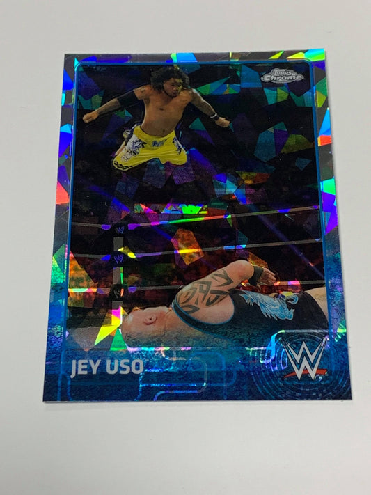Jey USO WWE 2015 Topps Chrome Atomic Refractor #36