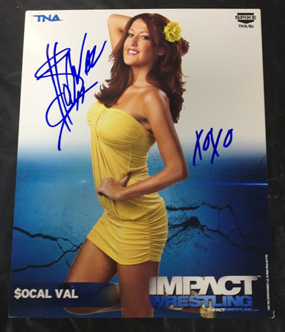 SoCal Val Official TNA Promo Signed Photo COA