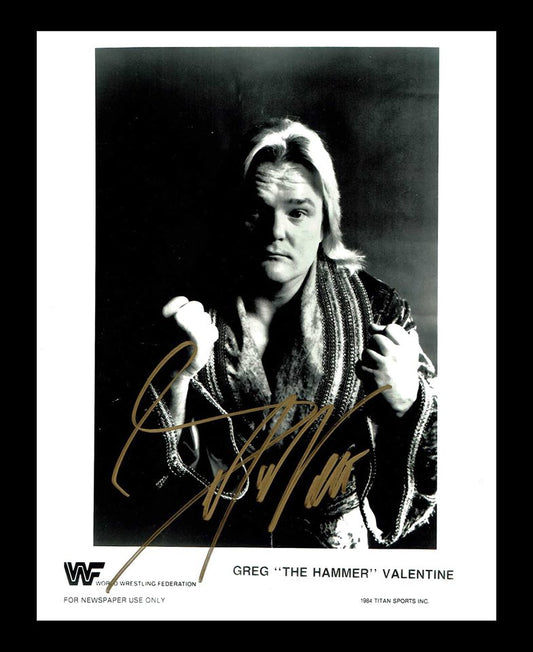 Greg “The Hammer” Valentine Signed 8x10 Classic Photo (Comes w/COA)